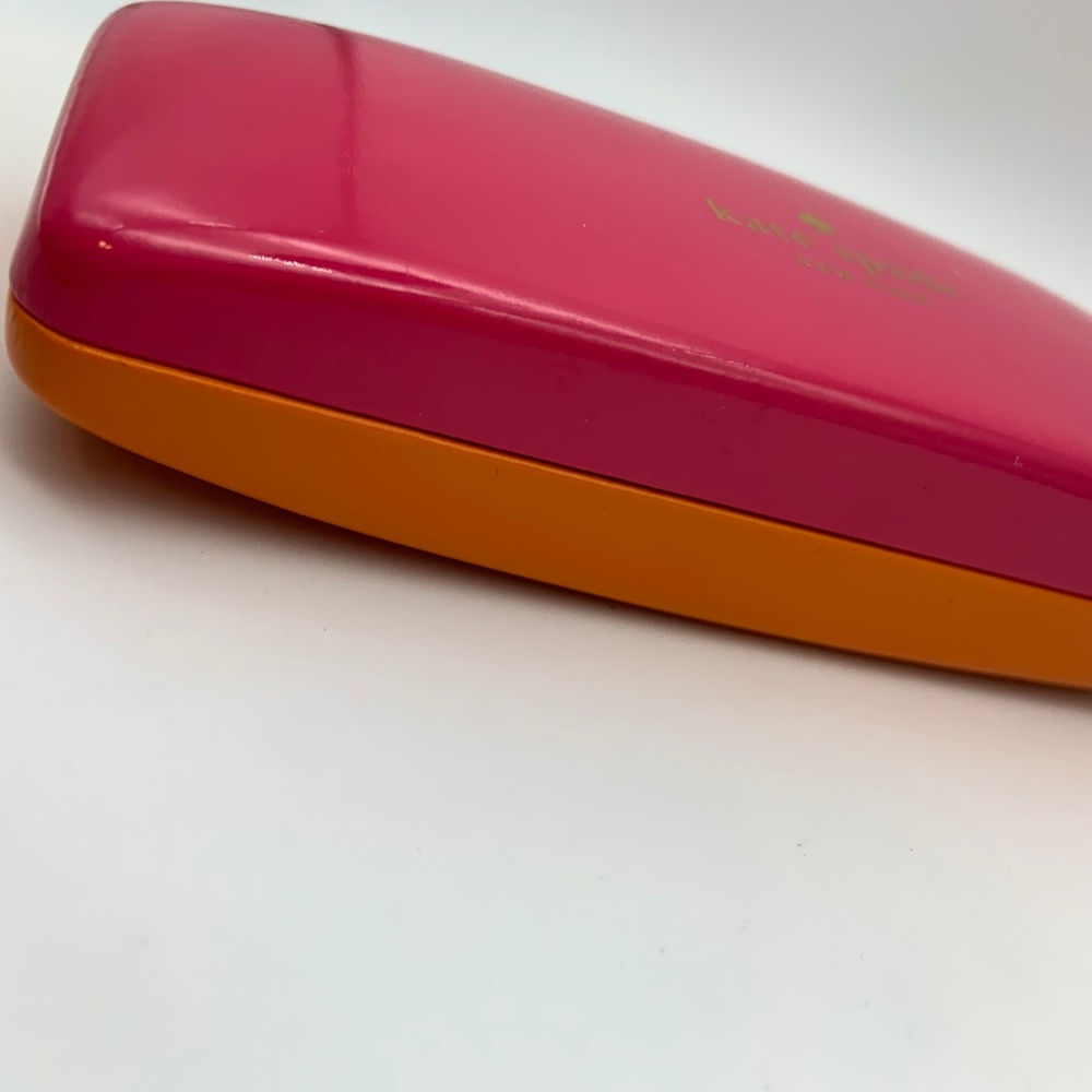 Kate Spade Women's Colorblock Pink & Orange Hard Glasses Case - Picture 5 of 13